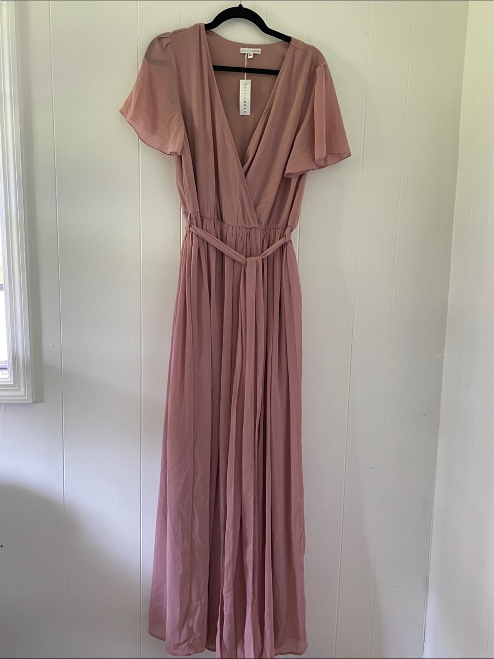 Wrap Maxi Dress in Dusty Rose